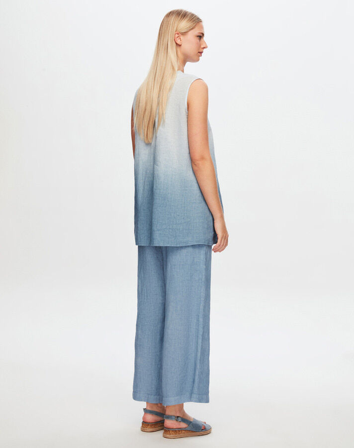 T24Y-6044 Sleeveless Gradient Linen Tunic - 8