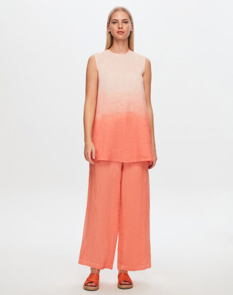 T24Y-6044 Sleeveless Gradient Linen Tunic - 3