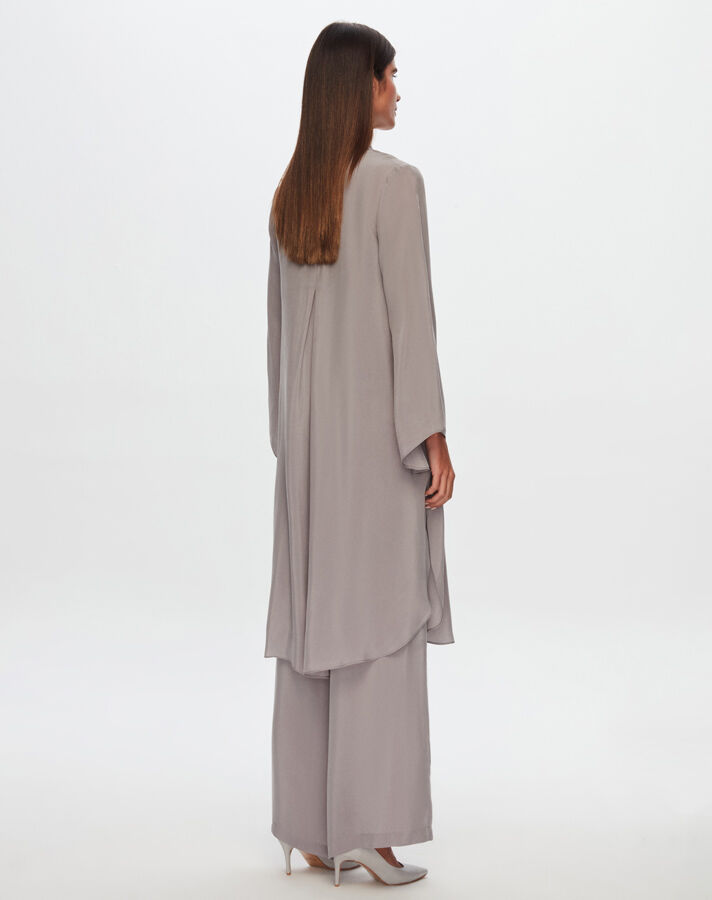 T24Y-6047 Pelerin Kesim Cupro Tunik - 2