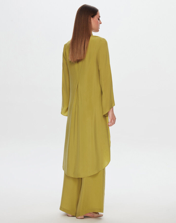 T24Y-6047 Pelerin Kesim Cupro Tunik - 13