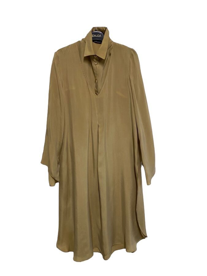 T24Y-6047 Pelerin Kesim Cupro Tunik - 14