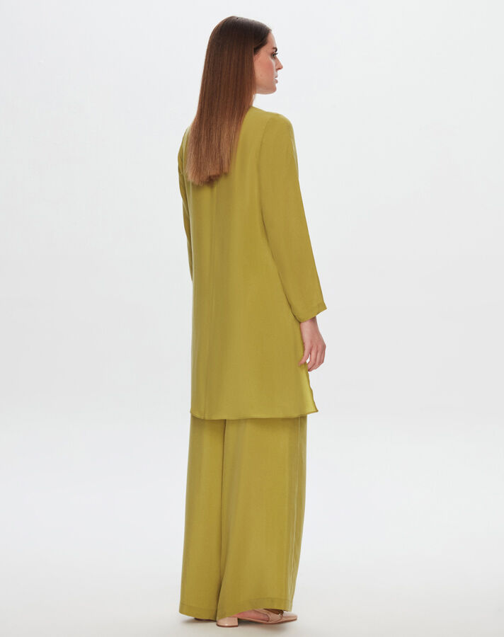 T24Y-6053 Slit Detailed Cupro Tunic - 2