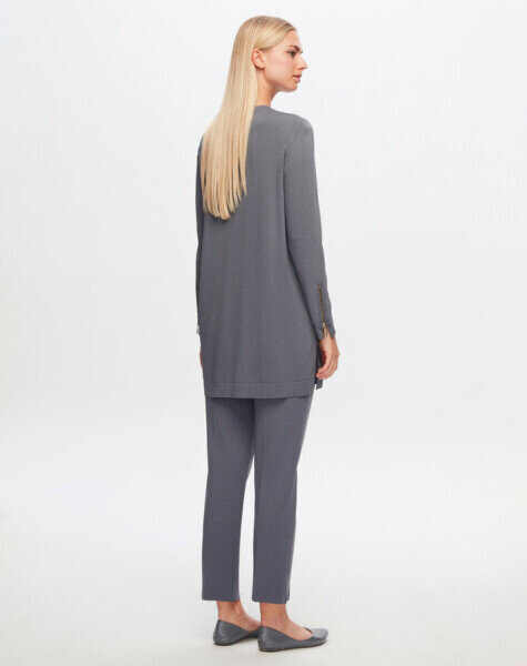 T24Y-7000 Dar Paça Triko Pantolon 1381-DARK GREY - 2