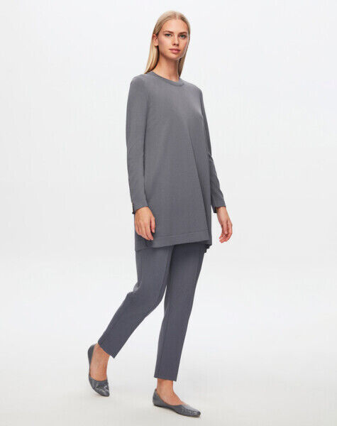 T24Y-7000 Dar Paça Triko Pantolon 1381-DARK GREY - 1