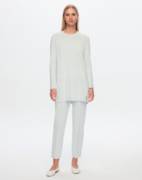 T24Y-7000 Dar Paça Triko Pantolon 1398-LIGHT GREY 