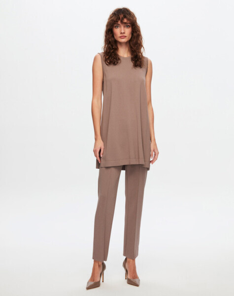 T24Y-7000 Dar Paça Triko Pantolon 1515-CAMEL - 1