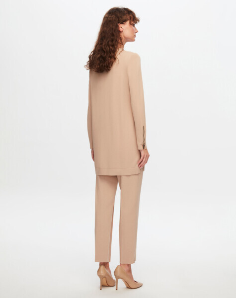 T24Y-7000 Dar Paça Triko Pantolon 1515-CAMEL - 29