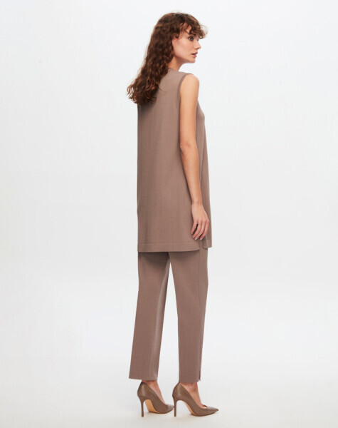 T24Y-7000 Dar Paça Triko Pantolon 1515-CAMEL - 4