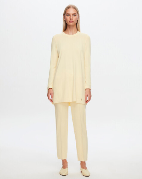 T24Y-7000 Dar Paça Triko Pantolon 1515-CAMEL - 45