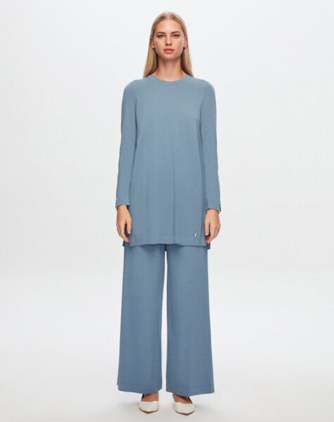 T24Y-7001 Bol Paça Triko Pantolon 1236-BLUE 