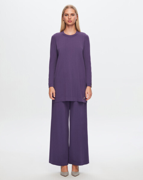 T24Y-7001 Bol Paça Triko Pantolon 1289-PURPLE 
