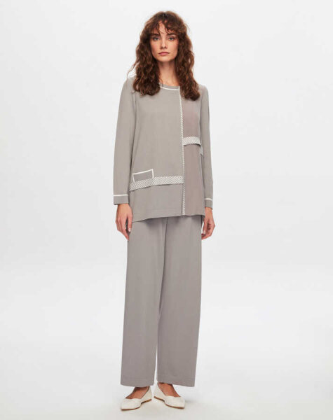 T24Y-7001 Bol Paça Triko Pantolon 1381-DARK GREY 