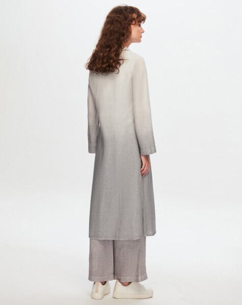 T24Y-7002 Bol Paça Degrade Keten Pantolon DARK GREY - 2