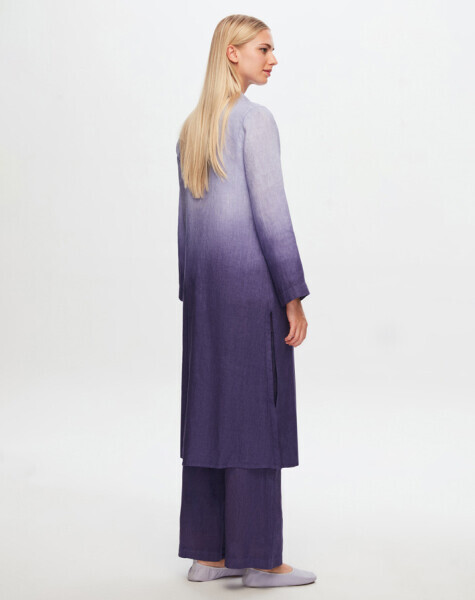 T24Y-7002 Bol Paça Degrade Keten Pantolon PURPLE - 35