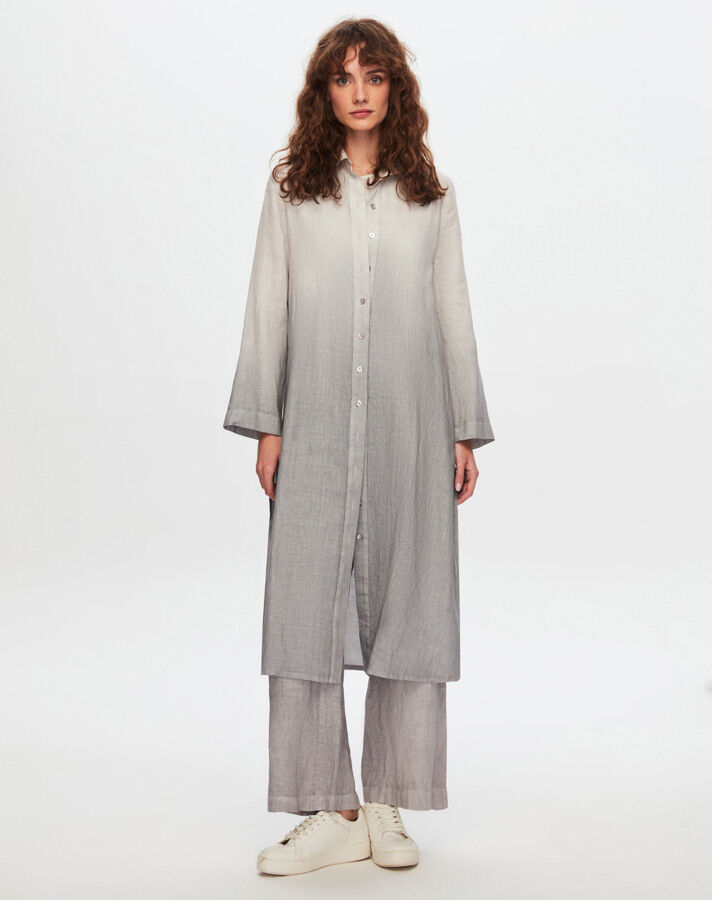 T24Y-7002 Wide Leg Gradient Linen Trousers - 5
