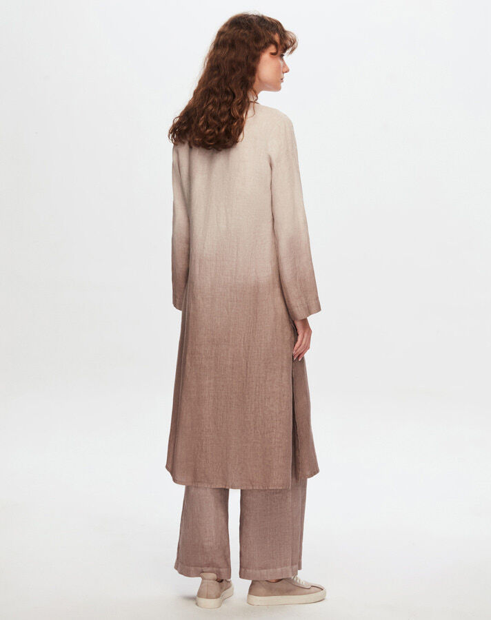 T24Y-7002 Wide Leg Gradient Linen Trousers - 8