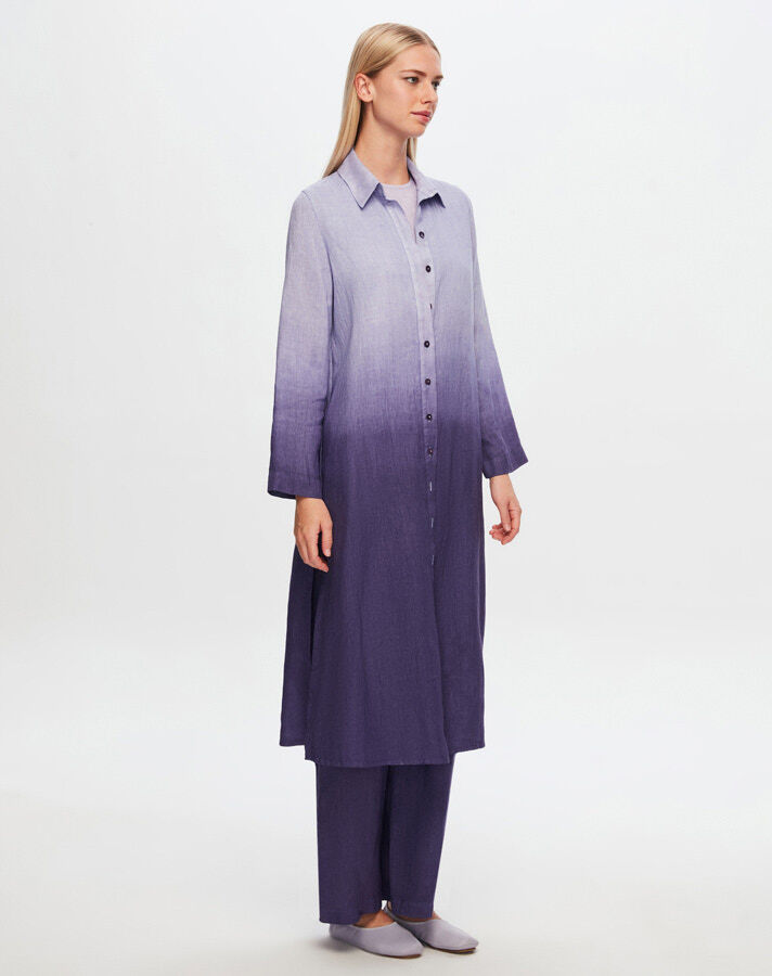 T24Y-7002 Wide Leg Gradient Linen Trousers - 11