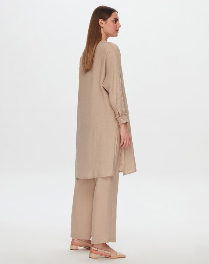 T24Y-7004 Wide Leg Linen Trousers - 4