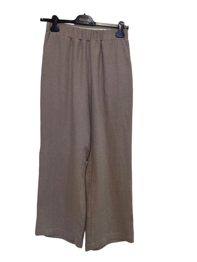 T24Y-7004 Wide Leg Linen Trousers - 14