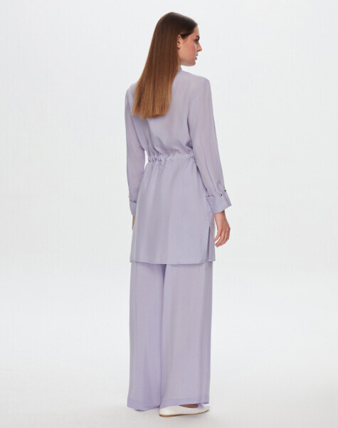 Bol Paça Cupro LİLAC Pantolon - 2