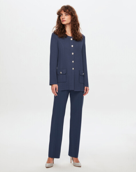 T24Y-7006 Boru Paça Triko Pantolon 1361-INDIGO - 10