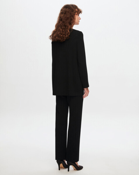 T24Y-7006 Boru Paça Triko Pantolon BLACK - 2