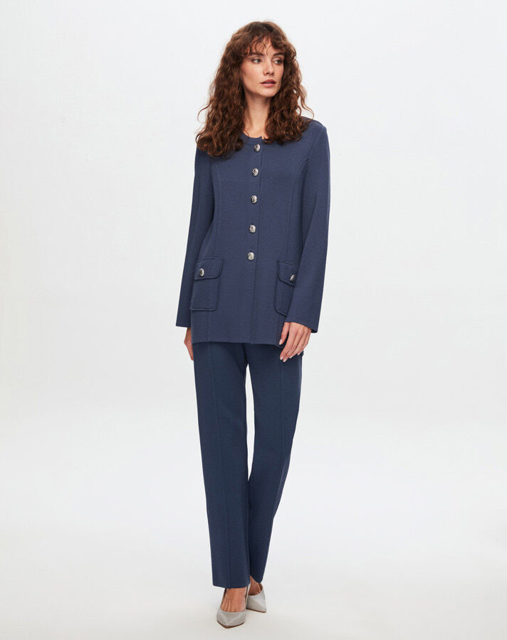 T24Y-7006 Pipe Leg Knitwear Trousers - 5