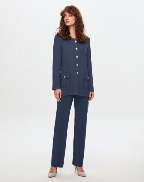 T24Y-7006 Pipe Leg Knitwear Trousers - 6