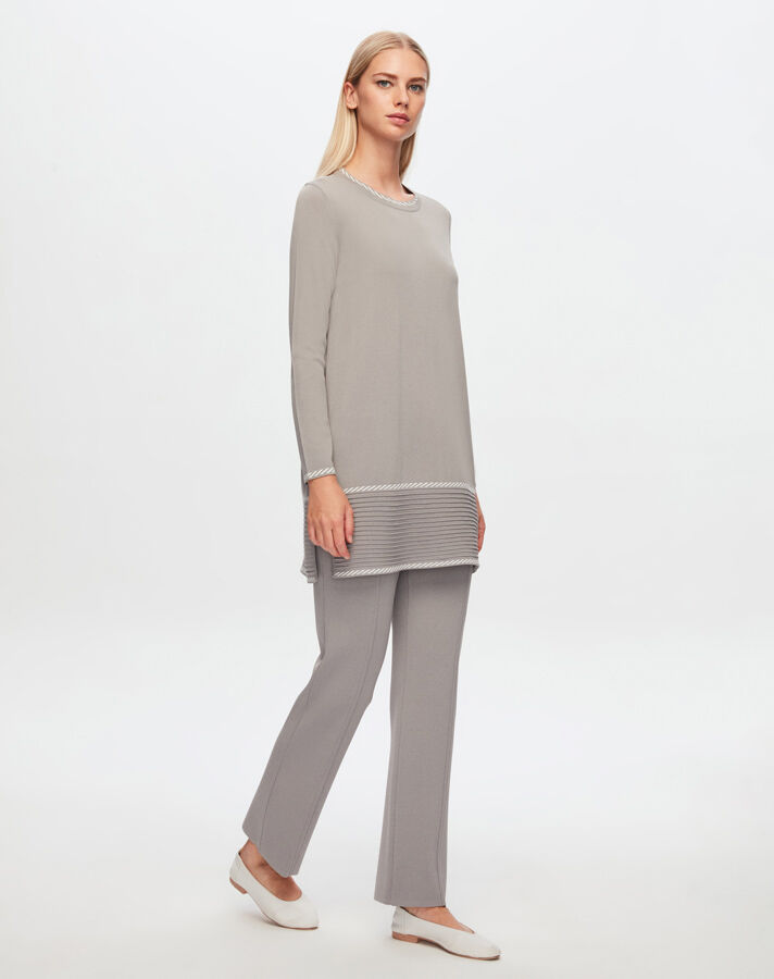 T24Y-7006 Pipe Leg Knitwear Trousers - 10