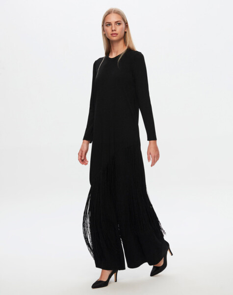 T24Y-7007 Wide Leg Trousers with Knitted Knitting Technique - 11