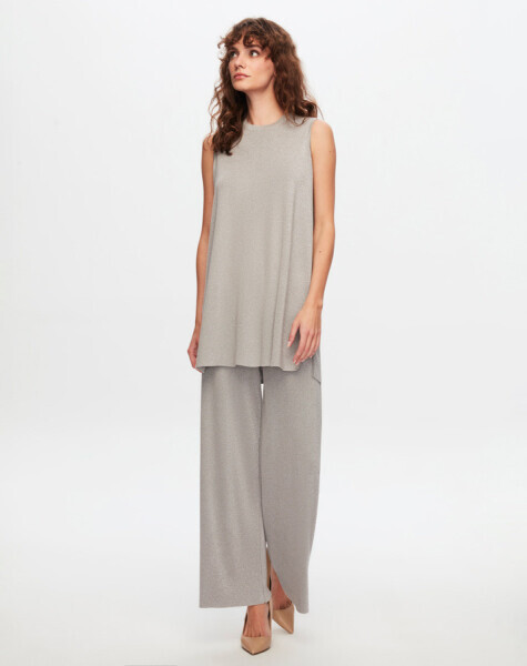 T24Y-7008 Bol Paça Simli Pantolon GREY - 9