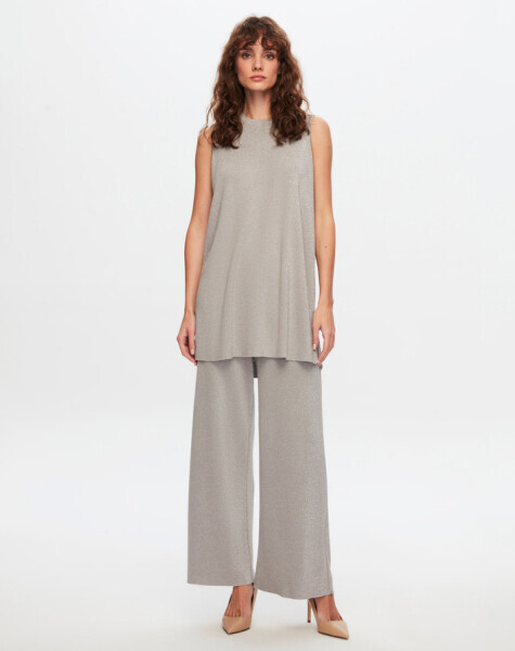 T24Y-7008 Bol Paça Simli Pantolon GREY - 7