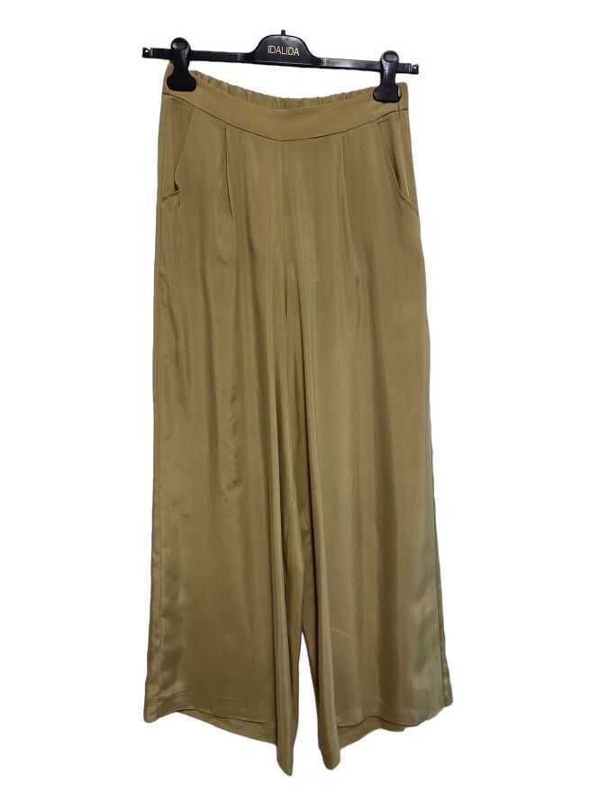 T24Y-7009 Wide Leg Pocket Cupra Trousers - 14