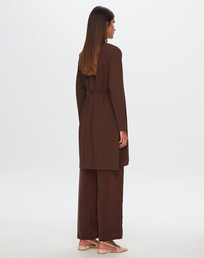 T24Y-7013 Knitwear Wide Leg Cupro Trousers - 4