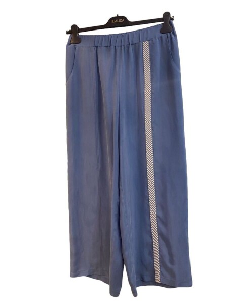 T24Y-7013 Knitwear Wide Leg Cupro Trousers - 8