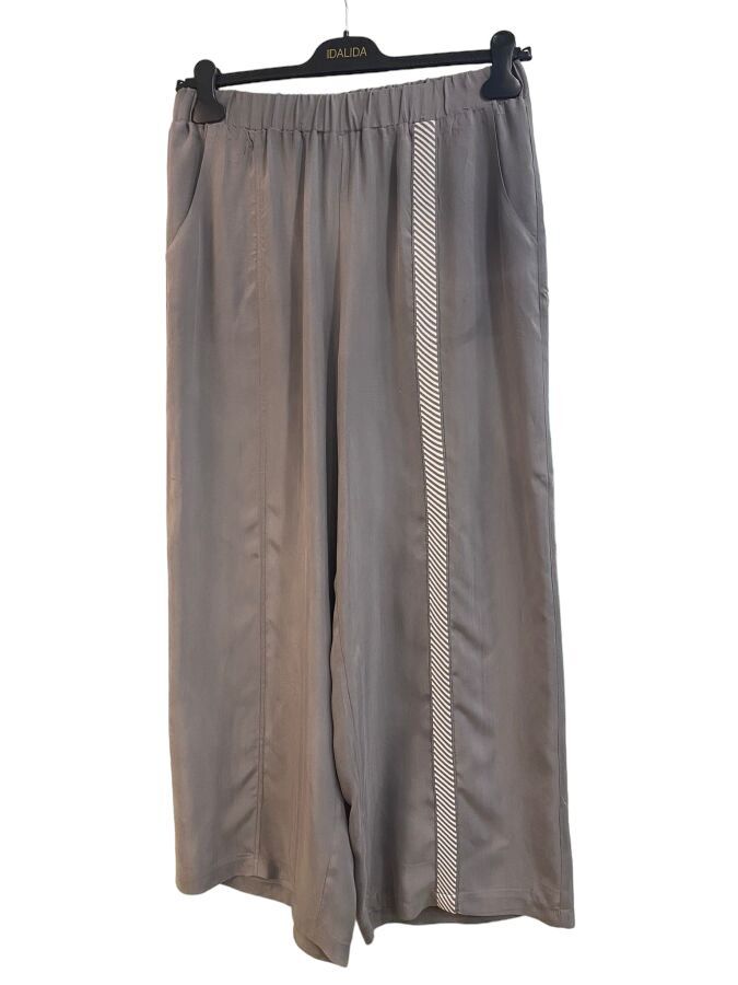 T24Y-7013 Knitwear Wide Leg Cupro Trousers - 9