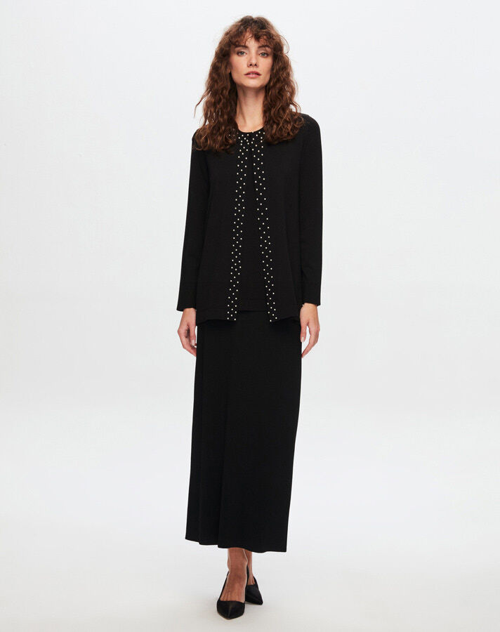 T24Y-8009 Elegance Jacket with Pearl Collar - 3