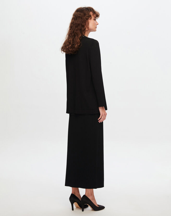 T24Y-8009 Elegance Jacket with Pearl Collar - 4