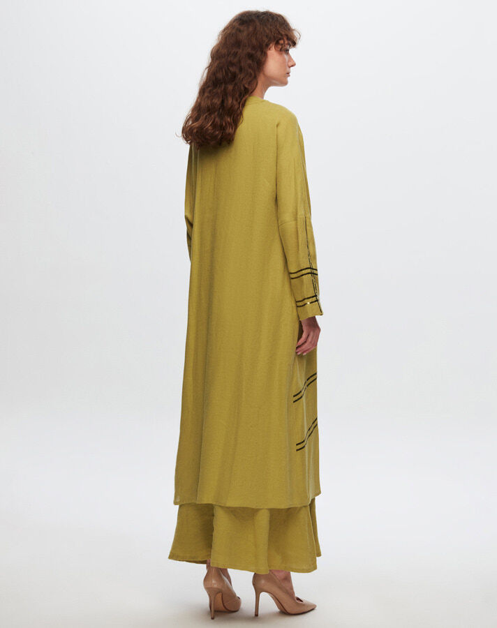 T24Y-8010 Pul Detaylı Keten Kaftan - 2