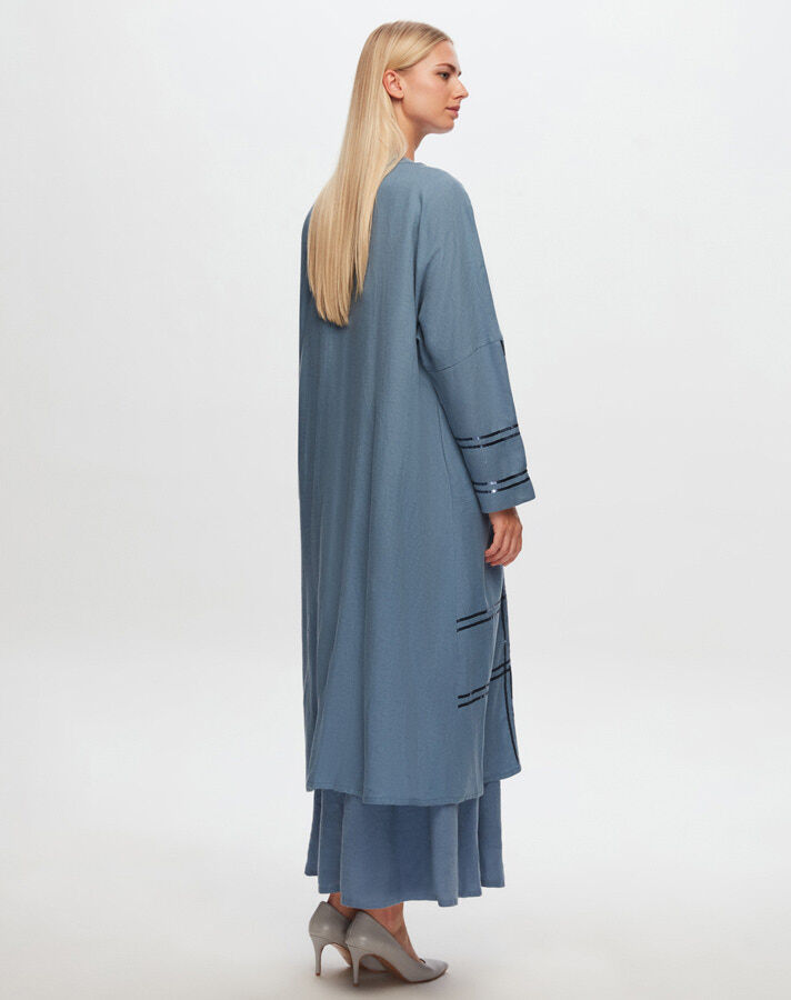 T24Y-8010 Pul Detaylı Keten Kaftan - 8