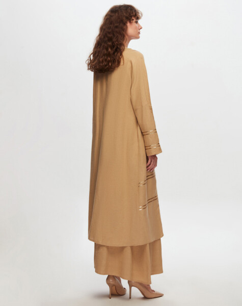 T24Y-8010 Pul Detaylı Keten Kaftan - 10