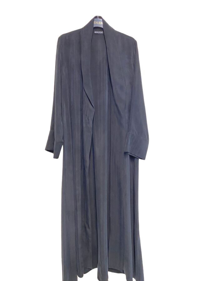 T24Y-8018 Shawl Collar Cupro Long Jacket - 8