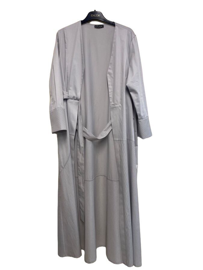 T24Y-8024 Waist Belted V-Neck Poplin Jacket - 15