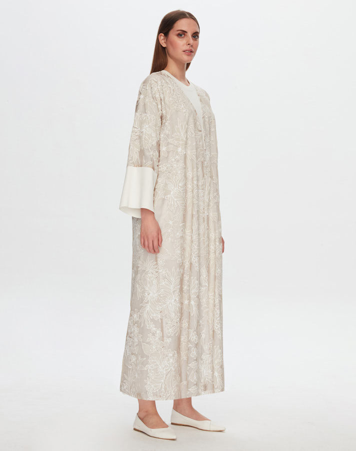 T24Y-8034 Knitwear Patterned Kaftan - 4