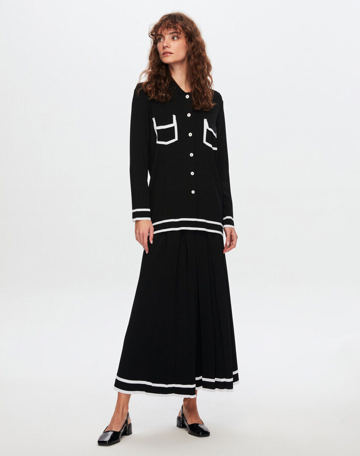 T24Y-9000 Color Striped Elegance Cardigan - 11