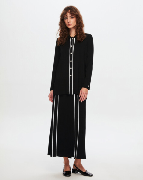 T24Y-9001 Stripe Detailed Elegance Cardigan - 10