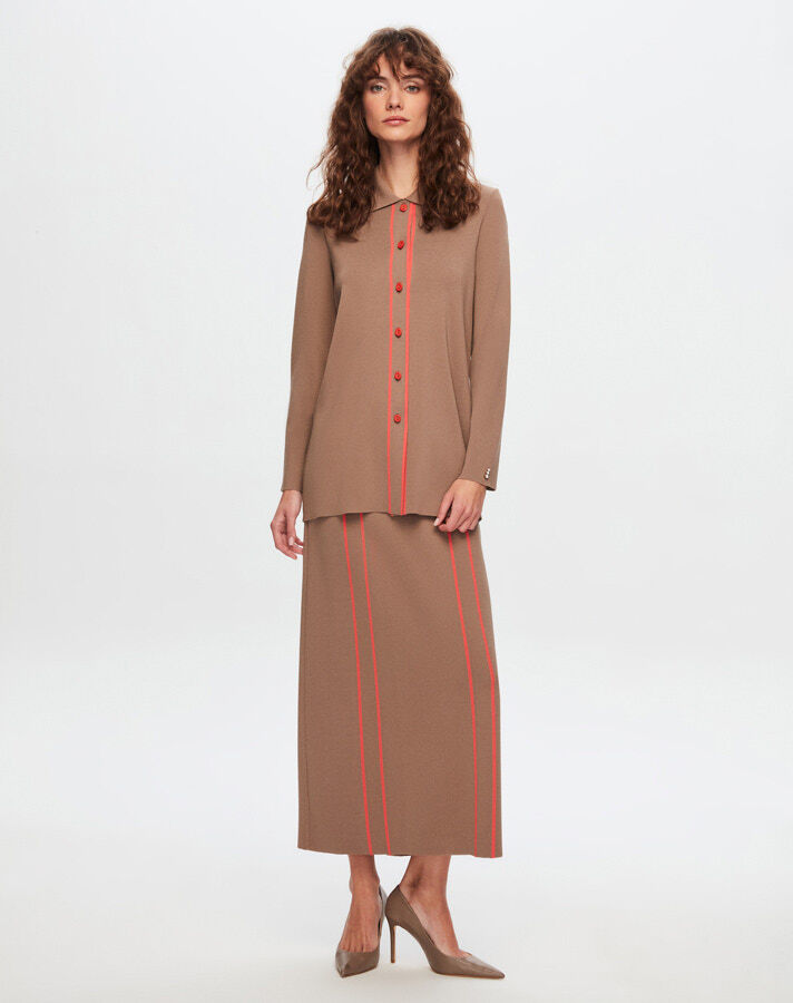 T24Y-9001 Stripe Detailed Elegance Cardigan - 12