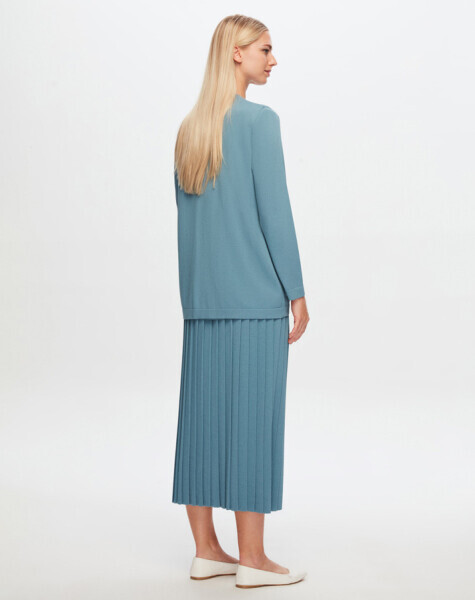 T24Y-9004 Düz Renk Basic Elegant Hırka 1415-DARK BLUE - 2