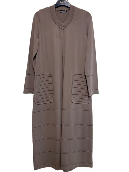 T24Y-9008 Long Knitwear Cardigan with Padding Detail - 11