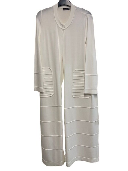 T24Y-9008 Long Knitwear Cardigan with Padding Detail - 6